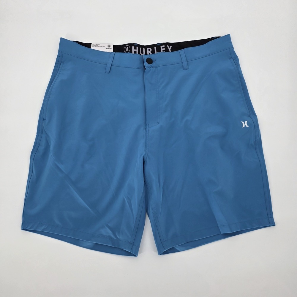 Hurley Men's Seaview Blue Short All Day Hybrid 4-Way Stretch Wicking Active - Picture 2 of 8